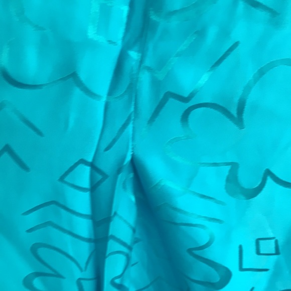 Woman’s Size 6 Vintage 80’s Silk Turquoise Dolman Sleeves Dress - Picture 10 of 12